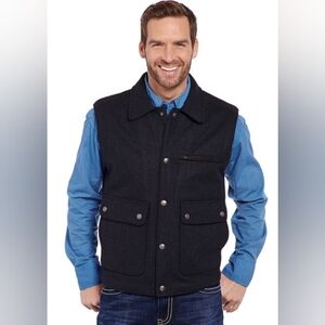 Cripple Creek Wool Melton Vest W/Concealed Carry Pocket, Heather Black, Size M